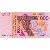 (024) ** PNew (PN815Ty) West African States (Togo) - 1000 Francs (2025) (024) ** PNew (PN815Ty) West African States (Togo) - 1000 Francs (2025)